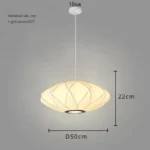 Modern Silk LED Pendant Lamp Denmark Designer Hanging Light for Living Room Hotel Restaurant Factory Direct High-End Home
