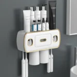 Magnetic Adsorption Inverted Toothbrush Holder 2 Automatic Toothpaste Squeezer Dispenser Storage Rack Bathroom Accessories