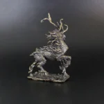 Mini Retro Fire Kirin Copper Figurine Model Desk Decor Craft Room Decor Chinese Style Miniatures Mascot Gift – close-up