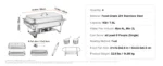 SucceBuy 8QT Rectangle Chafing Dish 2/4/6 Packs w/ Full Size Pans Buffet Catering Warmer Server Folding Stand Fuel Holder Tray - Image 23