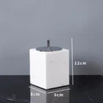 Minimalist Volakas White Natural Marble Set for Bathroom Luxury Soap Dispenser Toothbrush Holder Tray Bathroom Set