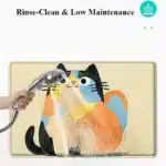 Cute Cartoon Cat Bath Mat - Super Soft Memory Foam Bathroom Rug, Fast Absorbing Quick Dry, Non-Slip Shower Mat for Kids