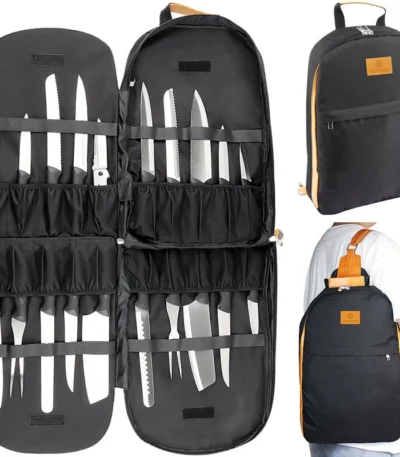 21 Pockets Handheld Backpack Chef Knife Bag Oxford Portable Outdoor Knives Storage Pouch Durable Carry Case Kitchen Utensils