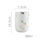 Marble Soap Dispenser Pump Bottle Ceramic Bathroom Accessory Set Home Couple Mouthwash Cup Soap Dish Washing Tools Luxury