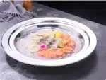 Big Dinner Dessert Plate with Lid Salad Plate Dinnerware seafood lobster Serving Dish Round Plate with Dome Cover Steak tray