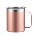 12oz Stainless Steel Mug with Handle Insulated Coffee Cup Insulated Tumbler Sliding Lid Gift for Camping, Office, Home,