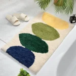 High Quality Bath Mat Simple Style Flocking Bathroom Non-slip Mat Bathroom Door Mat Microfiber Bathroom Carpet – side view