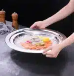 Big Dinner Dessert Plate with Lid Salad Plate Dinnerware seafood lobster Serving Dish Round Plate with Dome Cover Steak tray