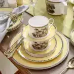 Nordic retro European tableware porcelain plates cups saucers pots high-end luxury sets creative home gifts – styled in a