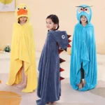 Baby Bath Towels Absorbent Soft Baby Shower Towel Large Blankets Children Bathrobe Boys Girls Bath Robe Kids Hooded Poncho