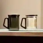 400ml Glass Tea Mug With Wood Handle Chinese Heat Resistant Filter Tea Cups High Quality And Convenient Kung Fu Tea Set