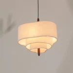 Nordic Minimalist Wabi Sabi Fabric Chandelier Living Dining Room Bedroom Pendant Light Home Indoor Lighting Hanging Lamp