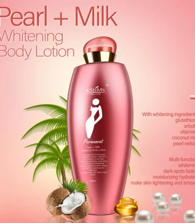 Korea Women Whitening Coconut Pearl Milk Body Lotion Whitening Skin Body Lotion Lightening for Dark Skin and Black Skin 300ml