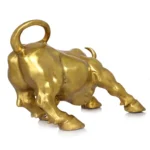 Feng Shui Mascot Copper Bull Wall Street Cattle Sculpture Cow Statue Office Decor Crafts Gift – base detail