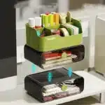 3 Layers Desk Organizer With Drawers Multifunctional Office Accessories Storage Box Stationery Desktop School Supplies – top