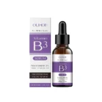 Hoygi Niacinamide Serum bottle with soft focus background, product focused.