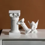Roman Column Statue Resin Sculptures Nordic Sculpture Vintage Figurines Home Decor Resin Mini Craft Office Decor Room