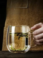 250/350/450ml Double Wall Glass Coffee Cup High Borosilicate Glass Mug Heat Resistant Coffee Milk Juice Water Cups with