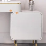Goldoma Modern Vanity Table with Mirror and Stool – styled in a modern Vanities setting