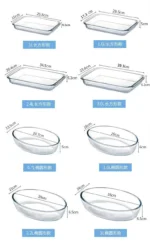 Bakeware Glass Platter for Oven Baking Tray Baking Tools and Accessories Kitchen Utensil Cooking Utensils Gadgets Dishes Pans - Image 19
