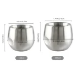 150ml 200ml Durable Coffee Mug Espresso Cup,Double Insulation 304 Stainless Steel coffe Cups Kitchen tools coffee