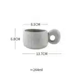 300/600ml Japanese Stoneware Retro Coffee Mug Breakfast Milk Oatmeal Cups Office Couple Water Mug Design Style Mug Birthday