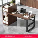 78 Inch Extra Long Desk, Double Desk with 2 Drawers, Two Person Desk Long Computer Desk with Storage Shelves, Writing Table