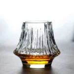 220ML Handmade Volcano Crystal Drinking Glass Cup Tumbler for Whisky Bourbon Cocktail with Gift Box – side view