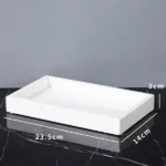 Minimalist Volakas White Natural Marble Set for Bathroom Luxury Soap Dispenser Toothbrush Holder Tray Bathroom Set