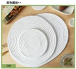 Rope Woven Thermal Insulation Placemat, Home Kitchen Cotton Meal Mat, Dining Table Decor, Cup Coaster, Pot Pad, Europe,