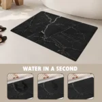 Stone Texture Diatomite Bath Mat Fast-Drying Water-Absorbent Rug for Bathroom Home Use – base detail