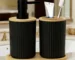 2pcs/set black bathroom accessories set, hands soap dispenser and toothbrush cup set, used for bathroom necessities