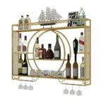 Wall Mount Wine Rack Bottle Wine Bar Cabinet Holder Adapt Single Miniature Black Cup Glass Storage Wine Cabinet Decor Szafeczki - Image 4