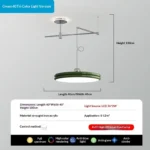 Movable Lamps Modern chandelier lights for Dining island table LED Pendant Lights Cord Indoor Loft Swing Arm Hanging Lamp