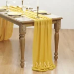 2-10Meters Pure Cotton Table Runner Retro Burr Texture Gauze Cloth Dining Vintage Wedding Party Christmas Linen Decoration