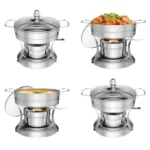 4 Pack 5QT Chafing Dishes for Buffet Stainless Steel Chafing Dish buffet Set Food Warmers For Parties, Wedding, Camping, Banquet - Image 12
