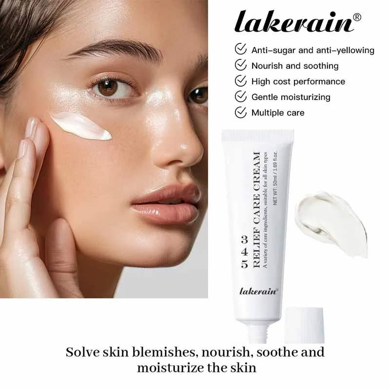 345 Face Relief Cream Comprehensively Repair Sensitive Skin Anti-sugar and antioxidant Brighten Moisturizer Fade Acne Mark Cream