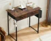 JHK Modern Office Computer Desk 32 Inch with Fabric Storage Drawers Space Side Bag Metal Frame Adjustable Feet For Home PC