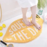 Peach and Lemon Shaped Bathroom Rugs Absorbent Quick-drying Bath Mat Micro-fiber Bathroom Door Mats with Strong Non-slip