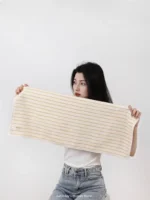Striped Geometric Rhombuses Cotton Towels Soft Absorbent Face Towel Combed Long Staple Kids Hands Towel Adult Bath Household