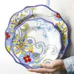 Hand Painted Ceramic Plate Creative Irregular Steak Dish Western Dinnerware Home Decor – styled in a modern Tabletop setting