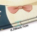 Adorable cartoon cat non slip memory foam bath mat with cotton velvet surface in a bright bathroom