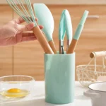 12PCS Food Grade Silicone Kitchen Cookware Utensils Turner Spatula Measuring Spoons Practical Cooking Tool Kitchenware Set