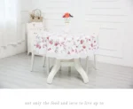 PVC Hotel Waterproof and Oil Proof Large Round Tablecloth Hotel Plastic Round Table Cloth Wash Free and Scald Proof Table