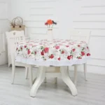 PVC Hotel Waterproof and Oil Proof Large Round Tablecloth Hotel Plastic Round Table Cloth Wash Free and Scald Proof Table