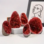 1PC Classic Red Geode Cluster - Perfect for Home and Office Decor, Unique Gift, Suitable for Halloween and Christmas – top