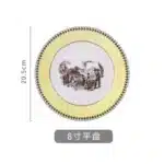 Nordic retro European tableware porcelain plates cups saucers pots high-end luxury sets creative home gifts – in a cozy room