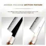 Grandsharp Kitchen Knife Set 3 Layer Composite Steel PM204 Steel Core Wood Handle Professional Chef Knives Collection 1 to 5