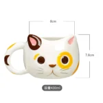 Creative 3D Embossed Ceramic Cat Teamug Office Cute Animal Ceramic Coffee Mug 430ml Milk Drink Cup Drinkware Home Decoration