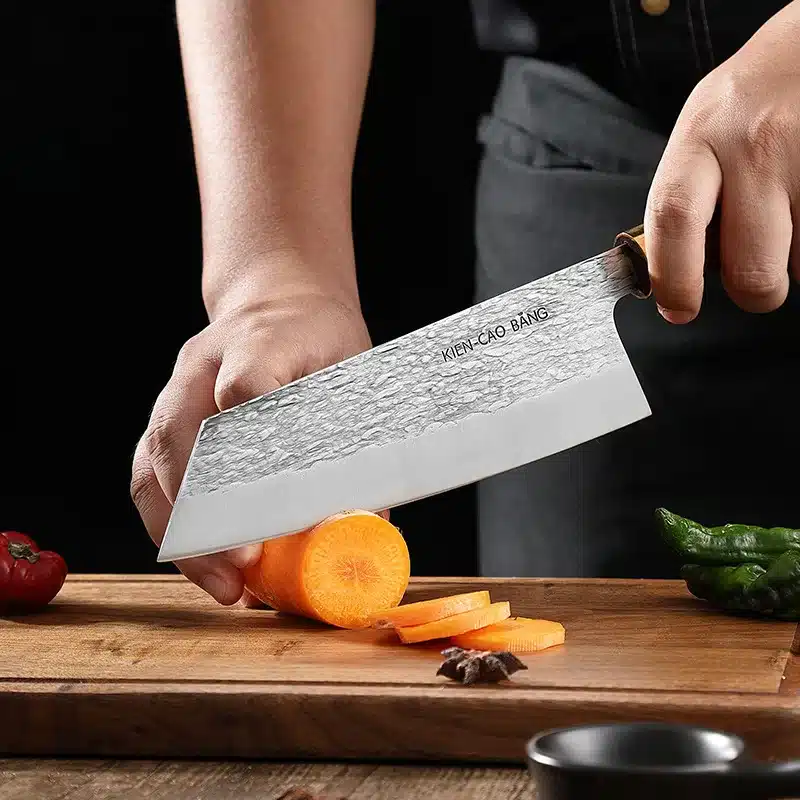 Hand Forged High Carbon Stainless Steel Chef Knife with Wood Handle Sharp Meat Cutting Tool